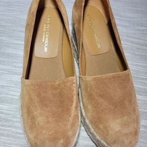 Andre Assous Suede Espadrille Flats in Tan